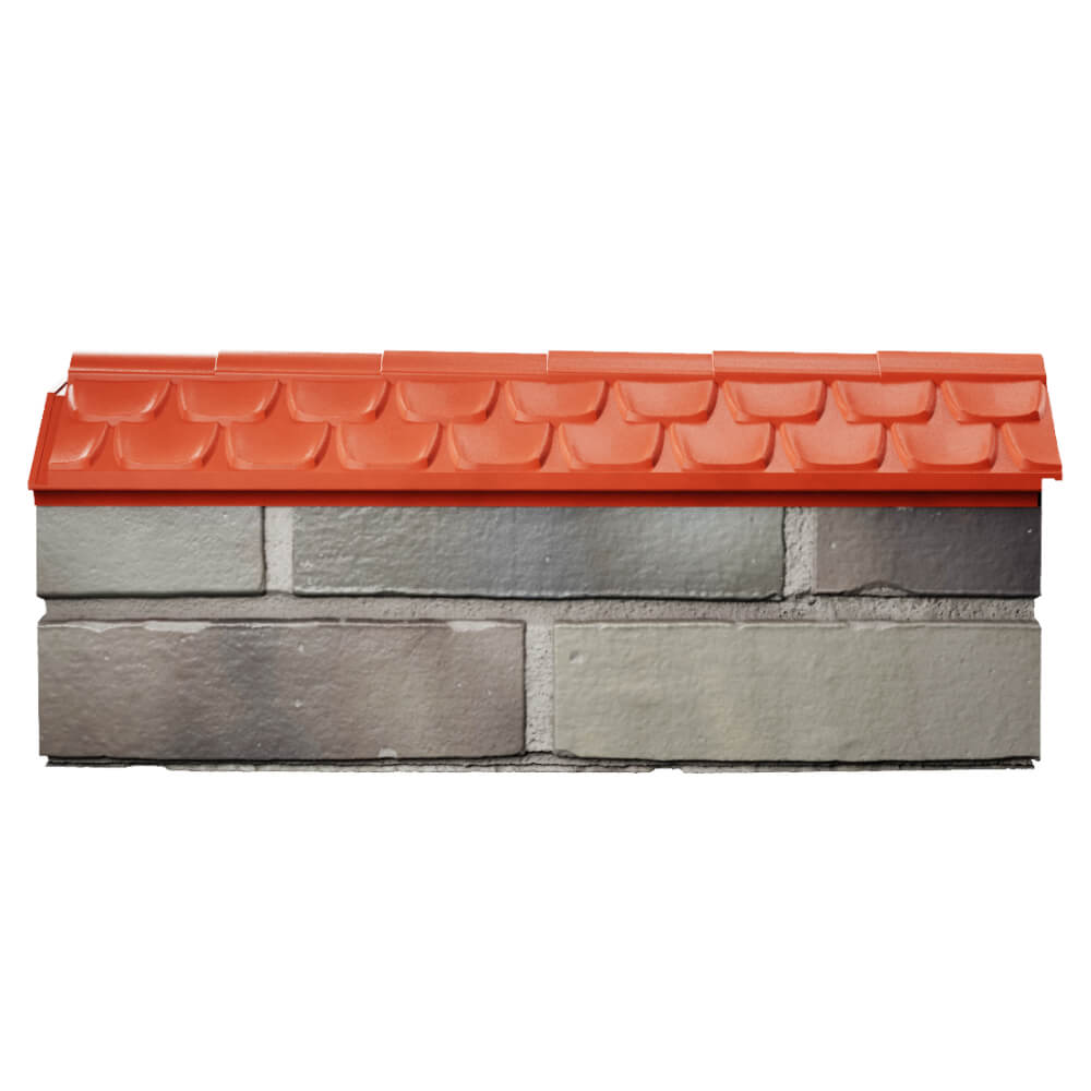 Парапет Zking Эльбрус Красный с посадкой на 0.5 кирпича (130мм) в Харцызске фото