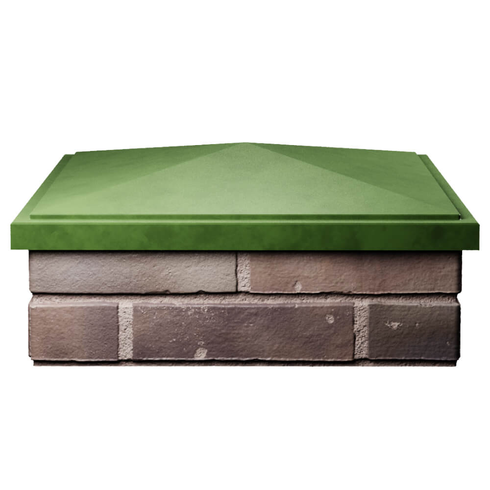 Колпак Zking БонаМоно Зеленый на столб 2х2 кирпича (515х515, 530х530мм) Харцызск фото