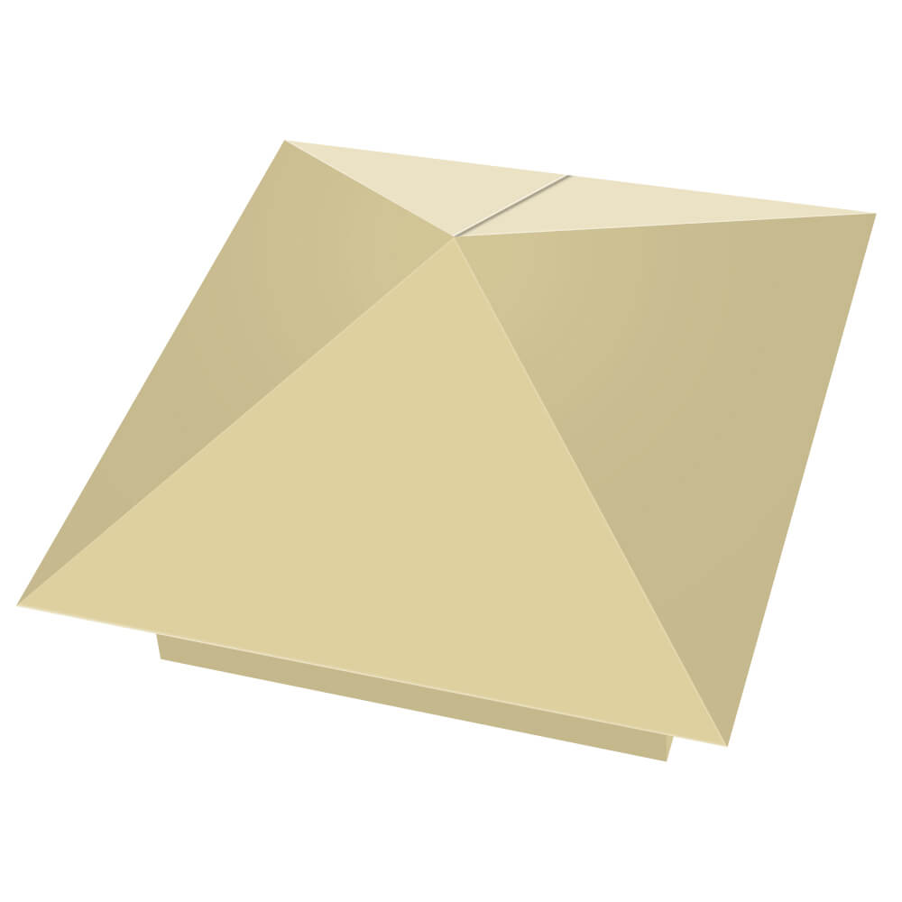 Колпак металлический 400х400мм RAL1014 Бежевый заборный Харцызск фото