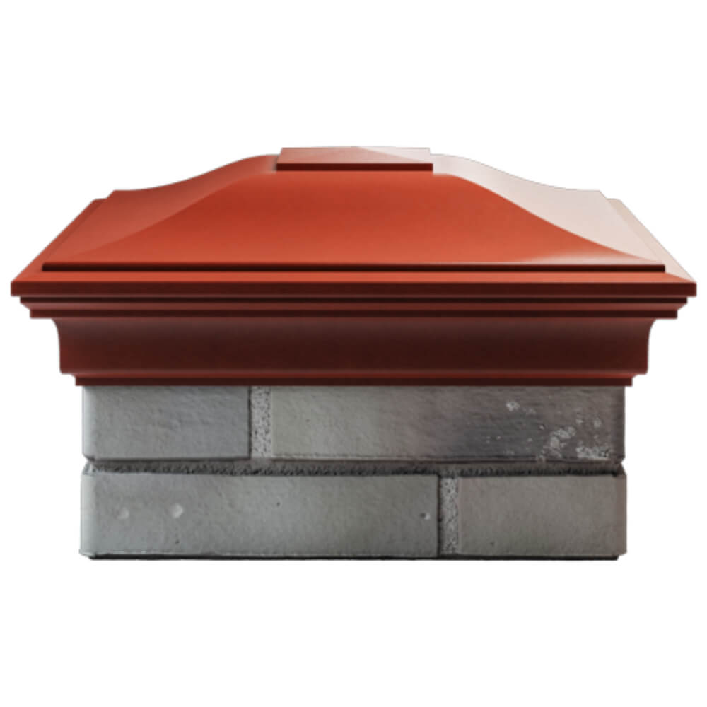 Колпак Zking Монблан Красный на столб 1.5х1.5 кирпича (385х385мм) Харцызск фото