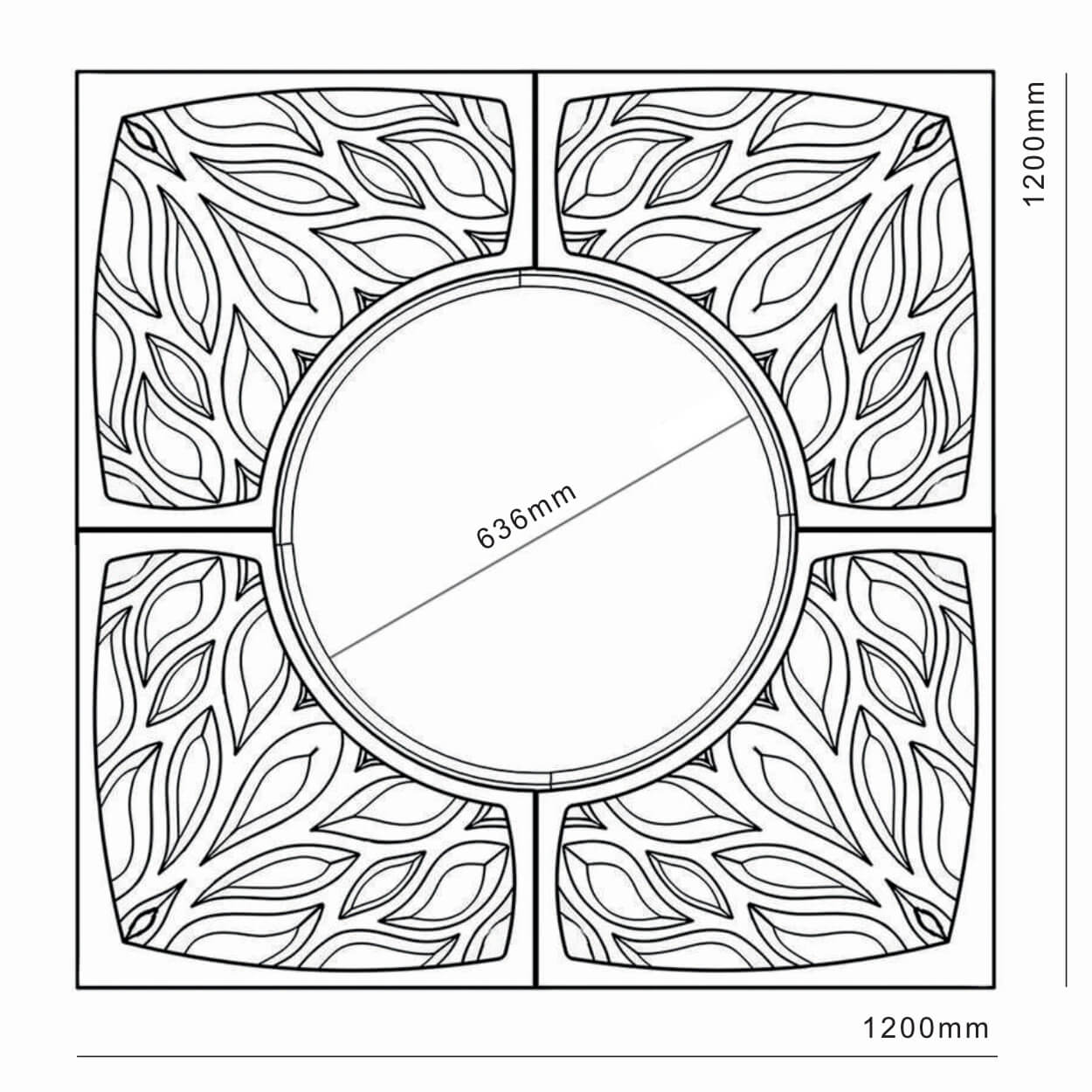 Приствольная решетка для дерева ZKING CRUST 1.2х1.2м Черная в Харцызске фото