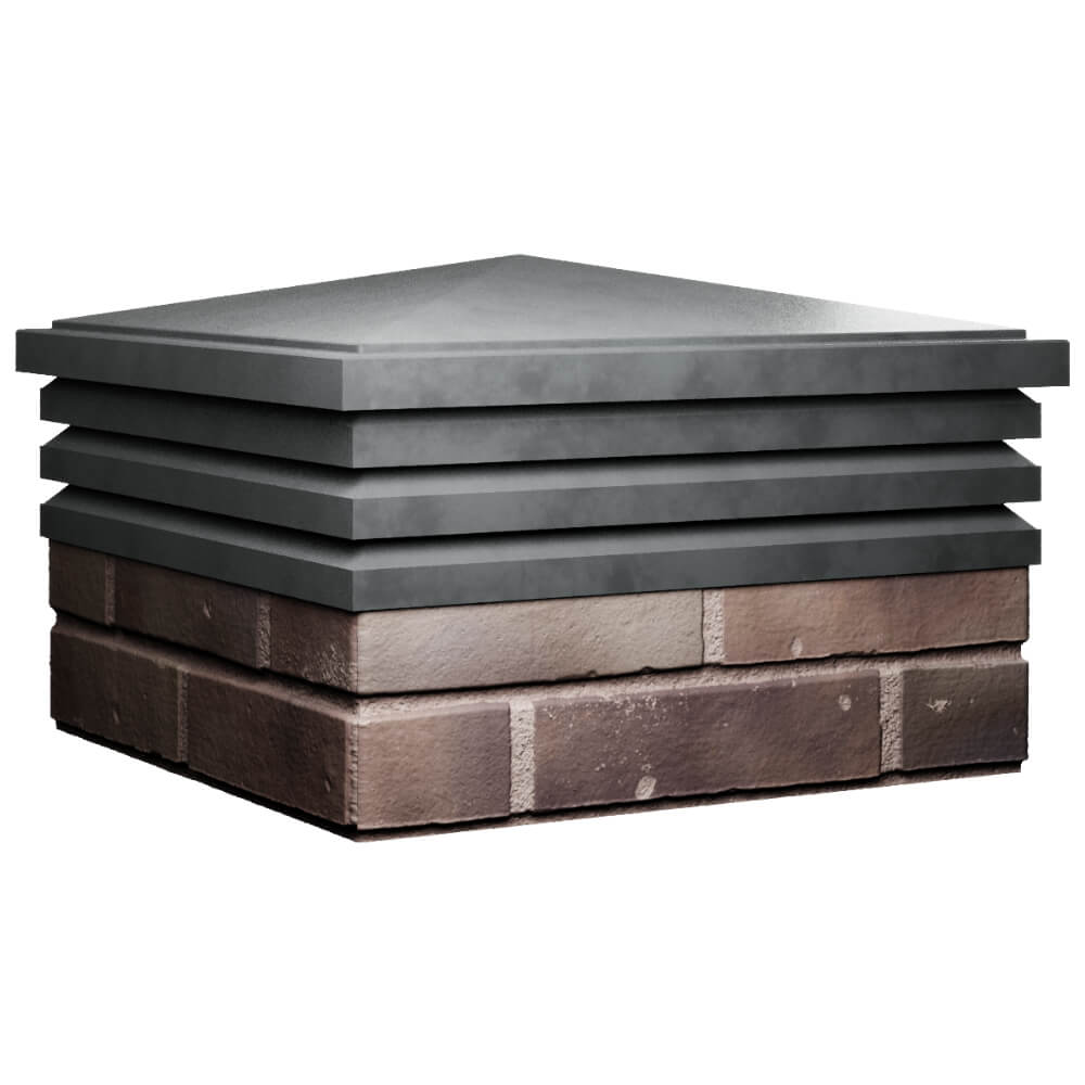 Колпак Zking Бона ХайТек Серый на столб 2х2 кирпича (513х513мм) в Харцызске фото