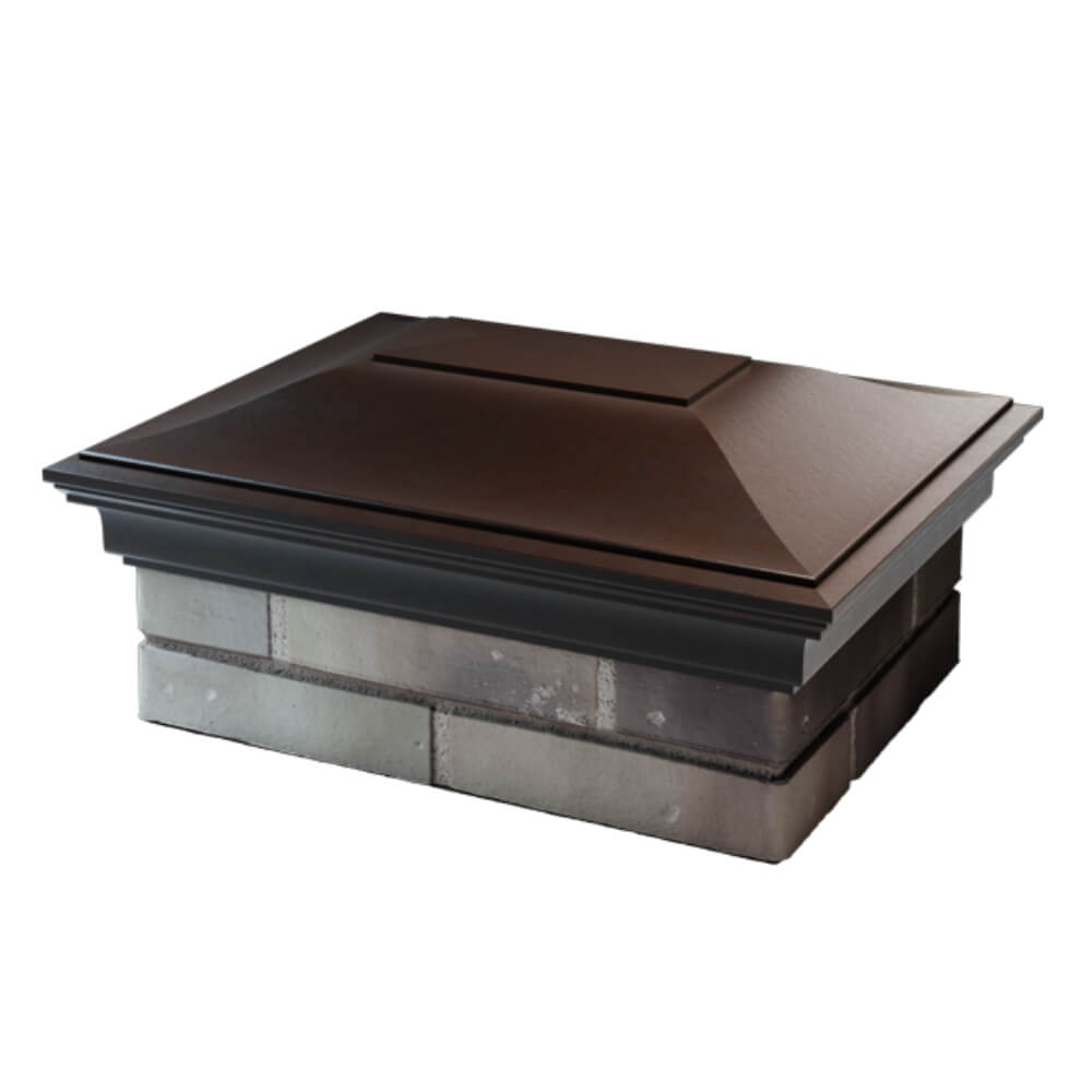 Колпак Zking Монблан Коричневый на столб 2х1.5 кирпича (515х385мм) в Харцызске фото