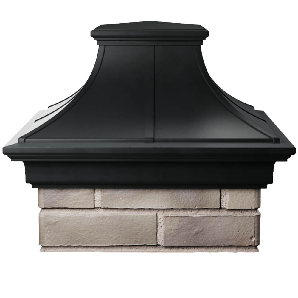 Колпак Zking Монблан Премиум Черный на столб 1.5х1.5 кирпича (385х385мм) Харцызск фото