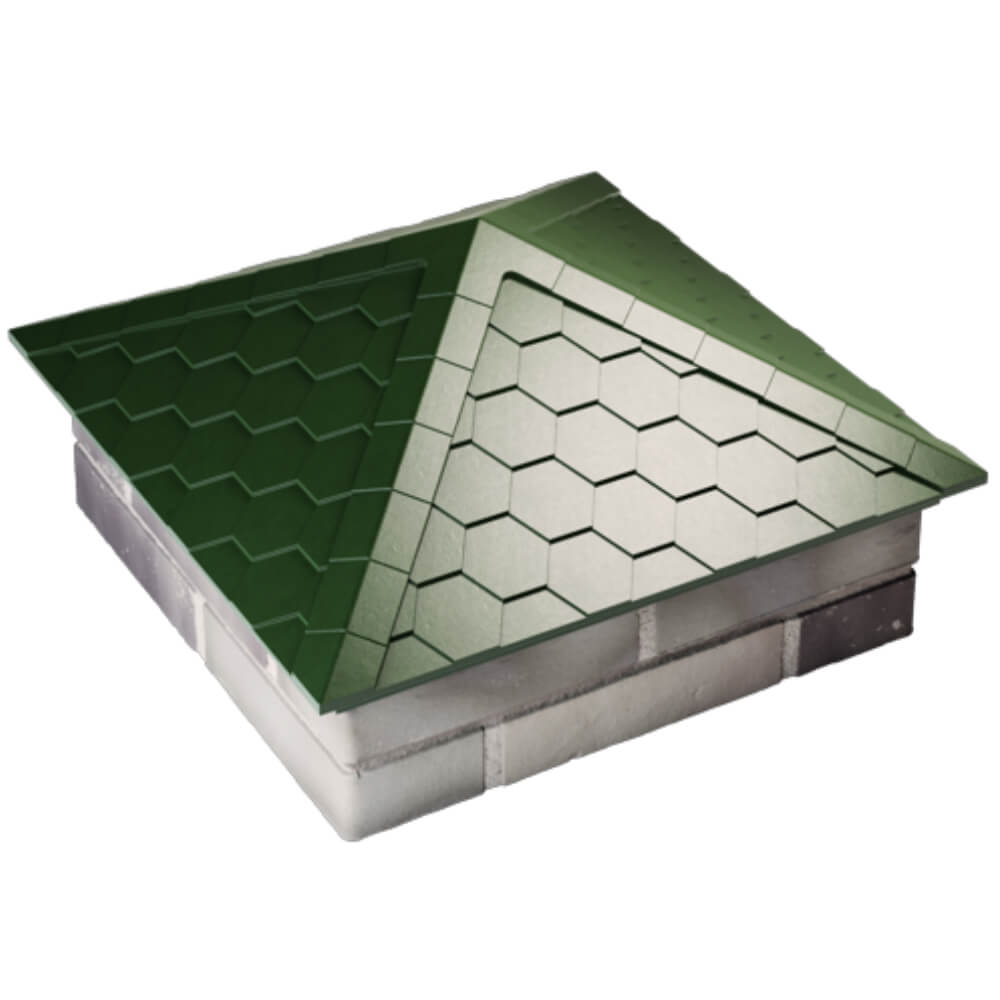 Колпак Zking Эверест Зеленый на столб 2х2 кирпича (535х535мм) Харцызск фото
