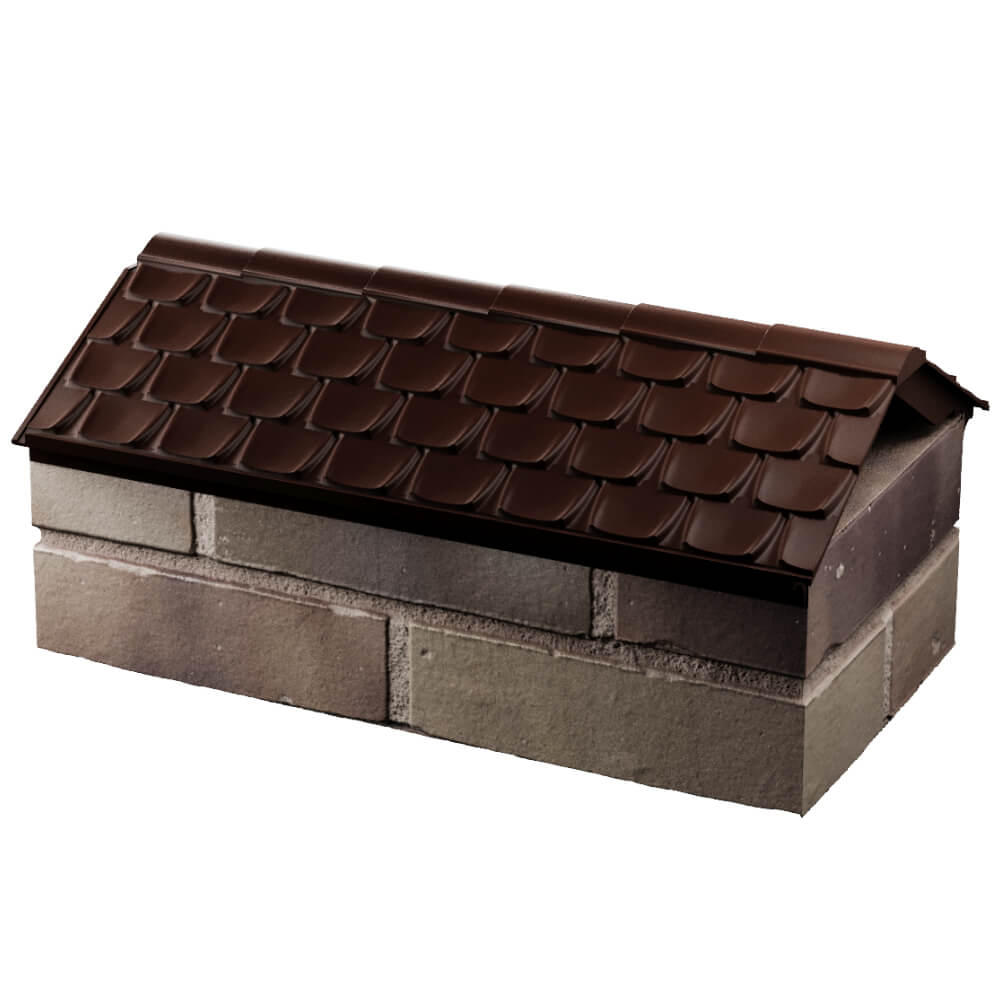 Парапет Zking Эльбрус Коричневый с посадкой на 1 кирпич (255мм) в Харцызске фото