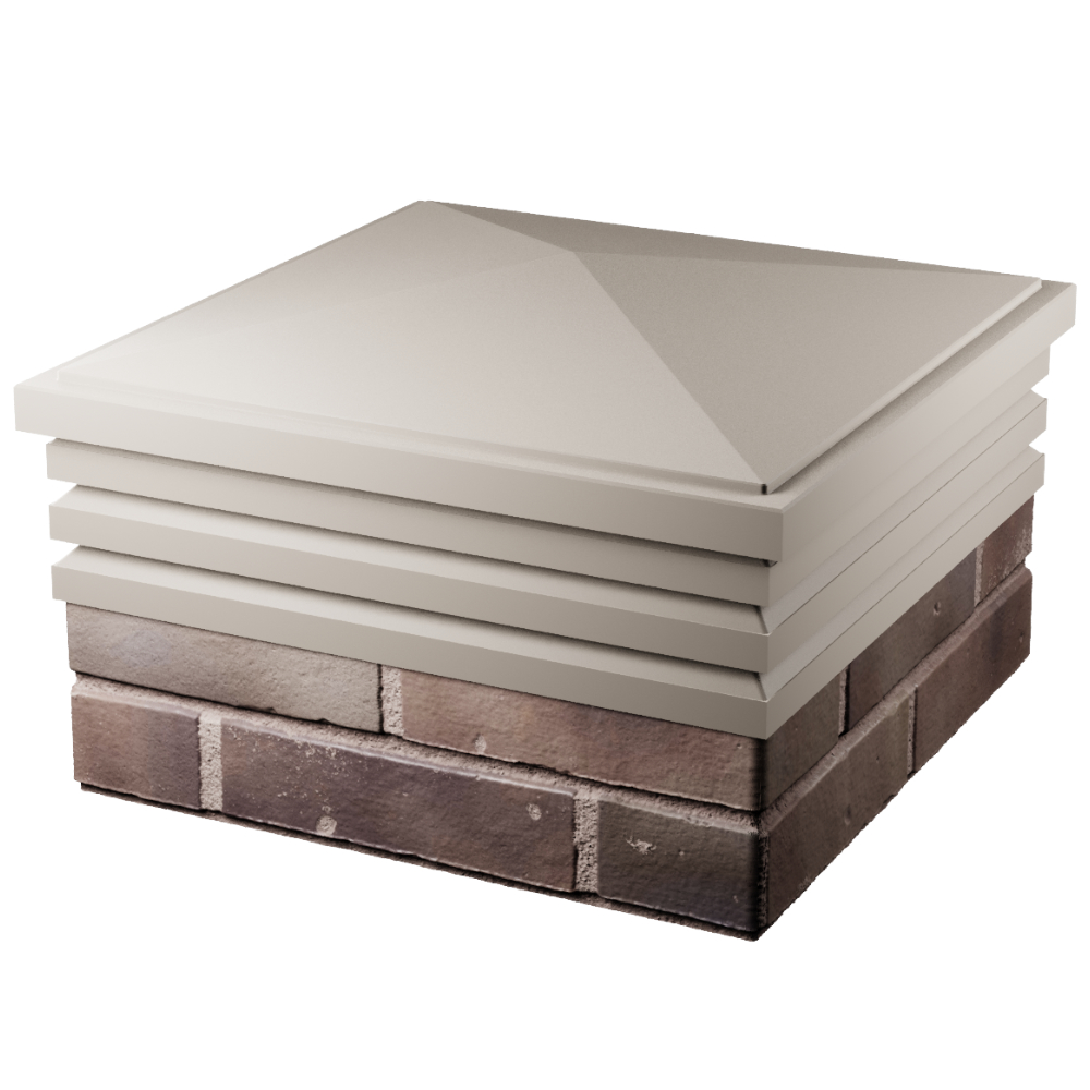 Колпак Zking Бона ХайТек Бежевый на столб 2х2 кирпича (513х513мм) в Харцызске фото