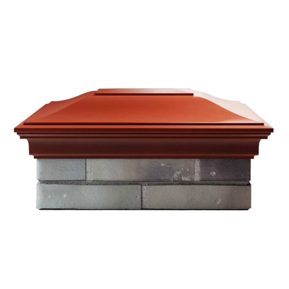 Колпак Zking Монблан Красный на столб 2х1.5 кирпича (515х385мм) в Харцызске фото