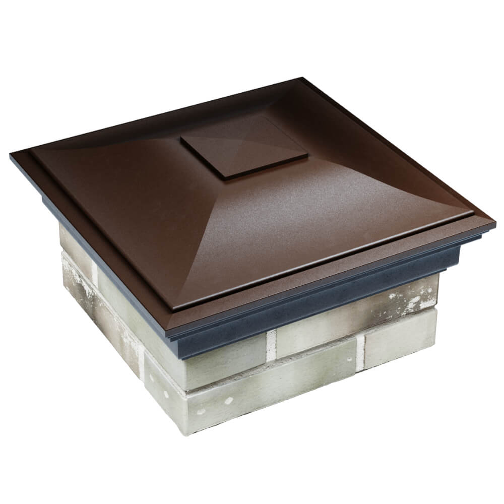 Колпак Zking Монблан Коричневый на столб 1.5х1.5 кирпича (385х385мм) в Харцызске фото