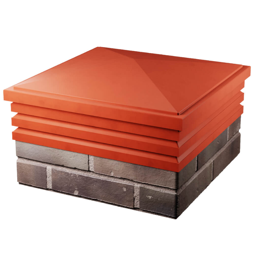 Колпак Zking Бона ХайТек Красный на столб 2х2 кирпича (513х513мм) в Харцызске фото