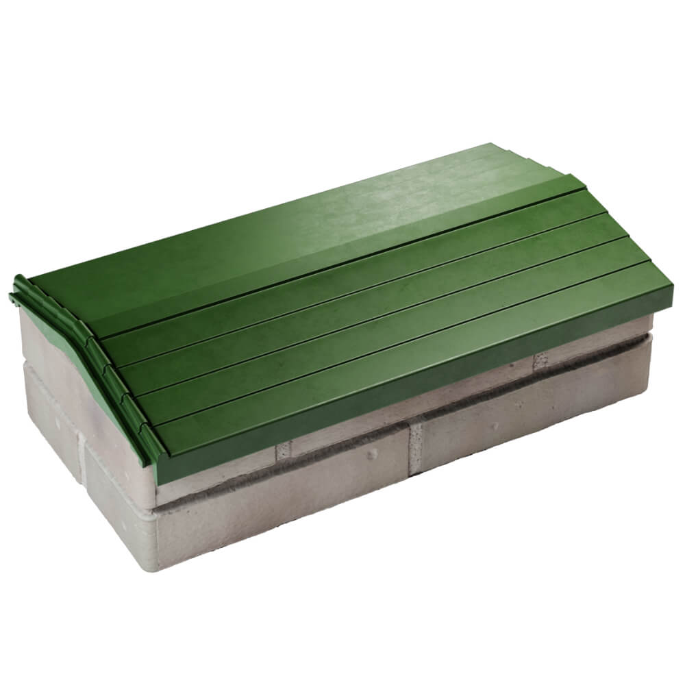 Парапет Zking Бона ХайТек Зеленый с посадкой на 1 кирпич (200/225/255мм) в Харцызске фото