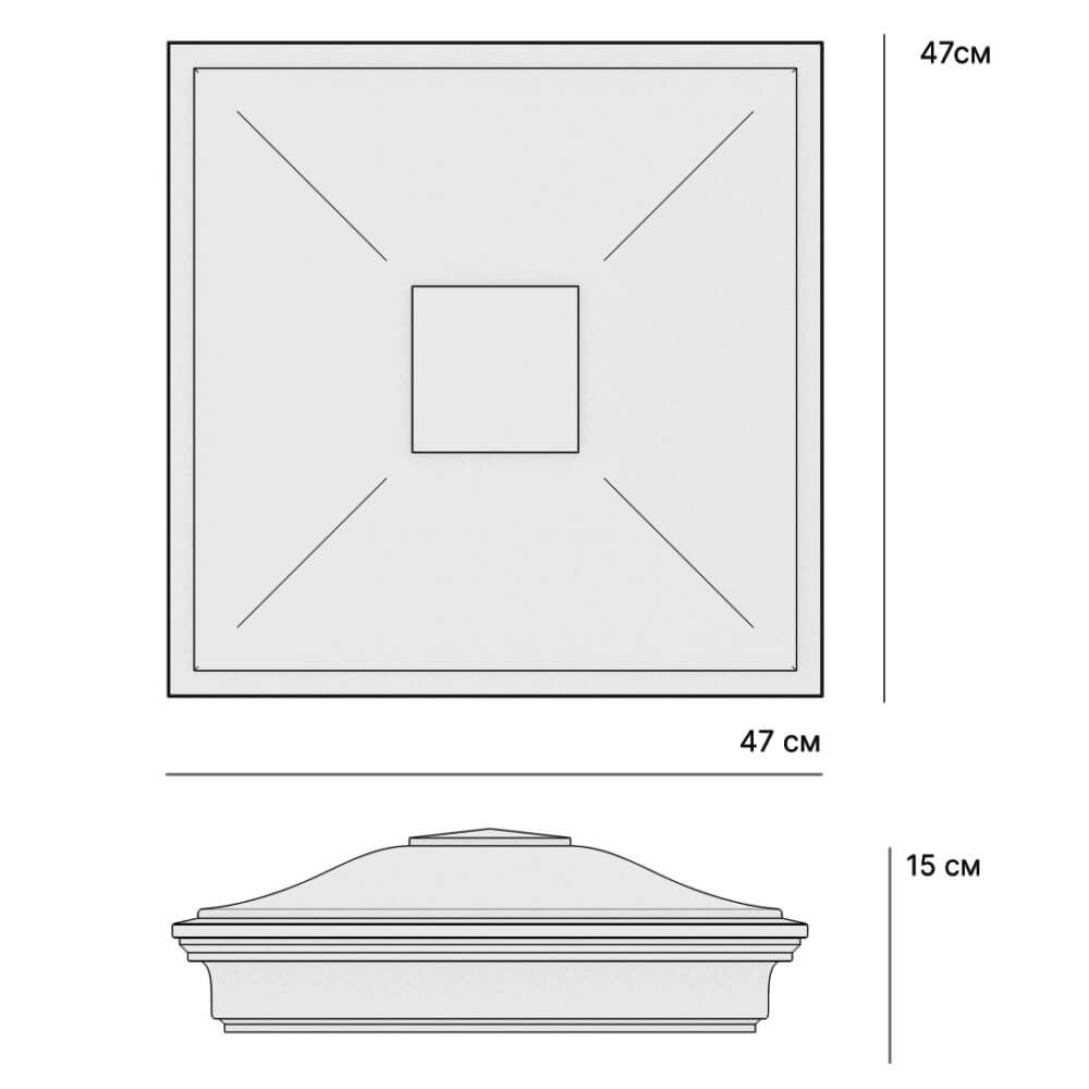 Колпак Zking Монблан Коричневый на столб 1.5х1.5 кирпича (385х385мм) в Харцызске фото
