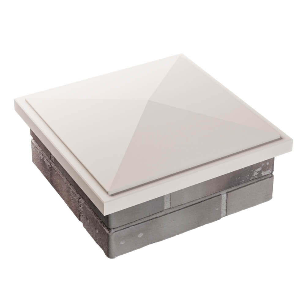 Колпак Zking БонаМоно Бежевый на столб 1.5х1.5 кирпича (385х385, 400х400мм) в Харцызске фото