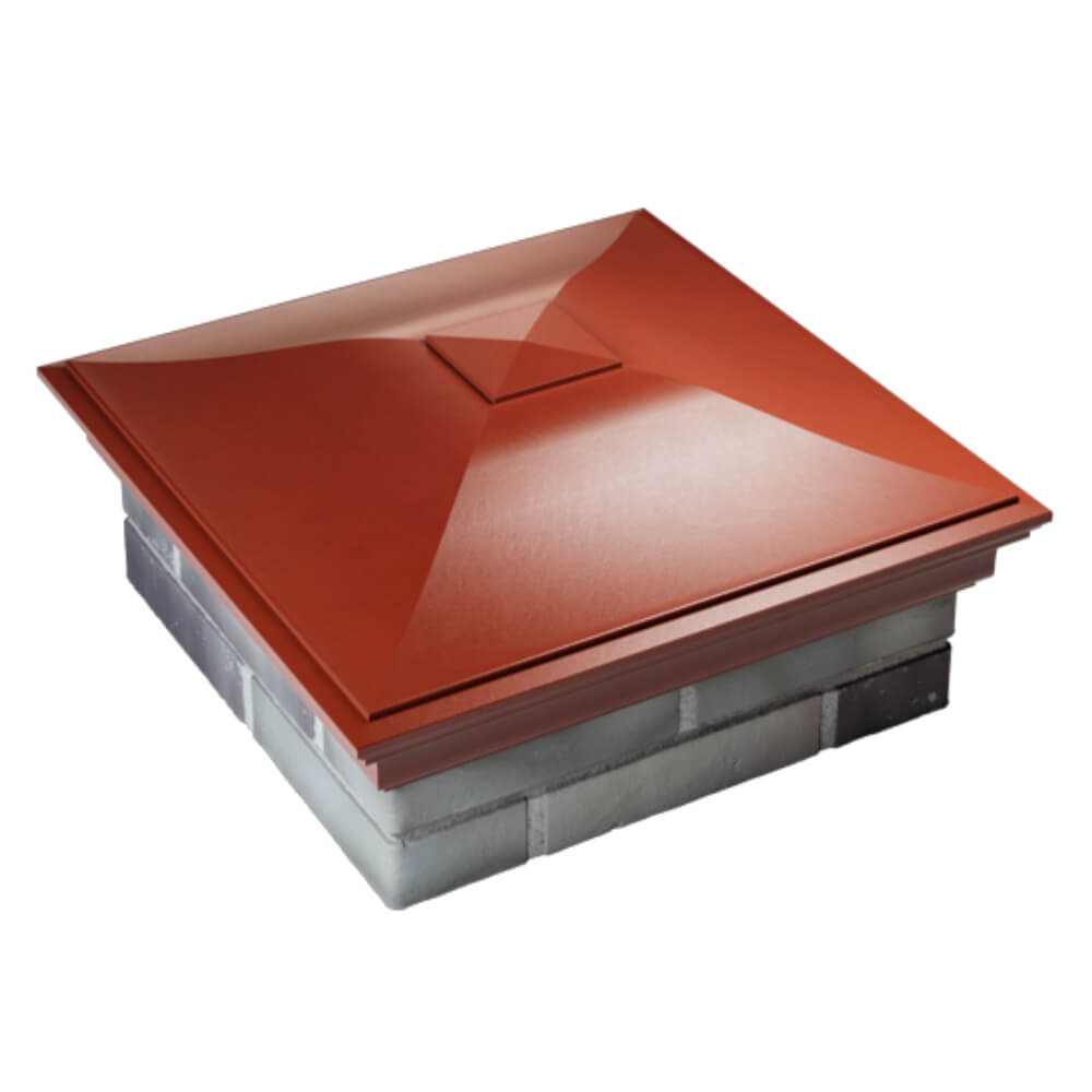 Колпак Zking Монблан Красный на столб 2х2 кирпича (515х515мм) Харцызск фото