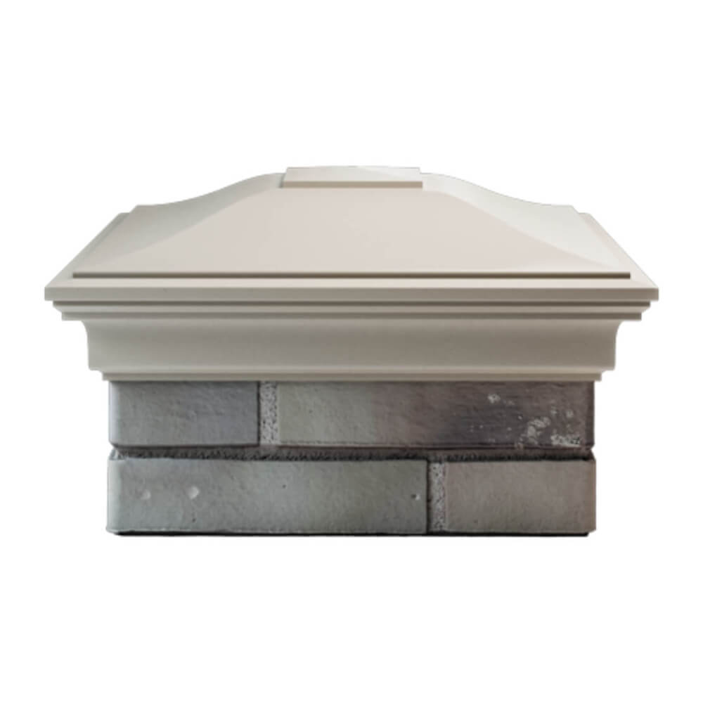 Колпак Zking Монблан Бежевый на столб 1.5х1.5 еврокирпича 0.7НФ (355х355мм) Харцызск фото