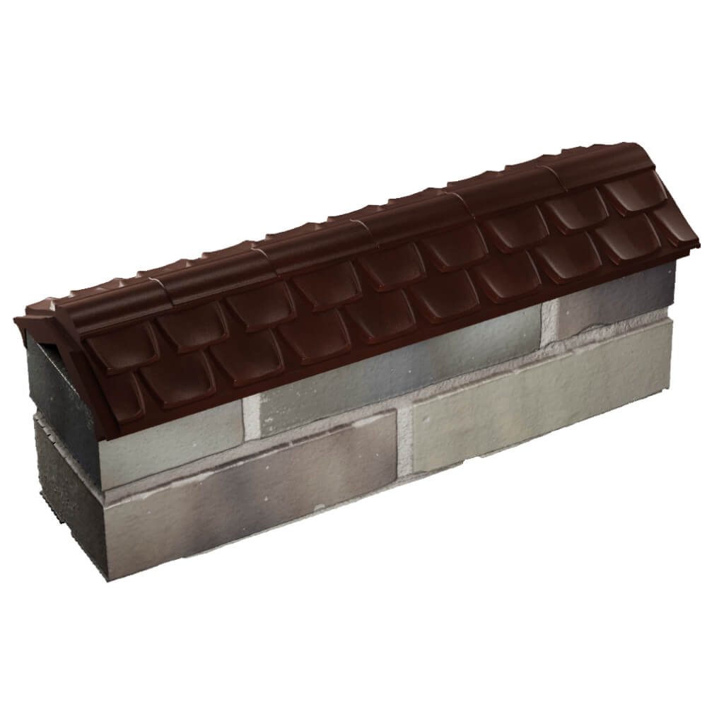 Парапет Zking Эльбрус Коричневый с посадкой на 0.5 кирпича (130мм) в Харцызске фото