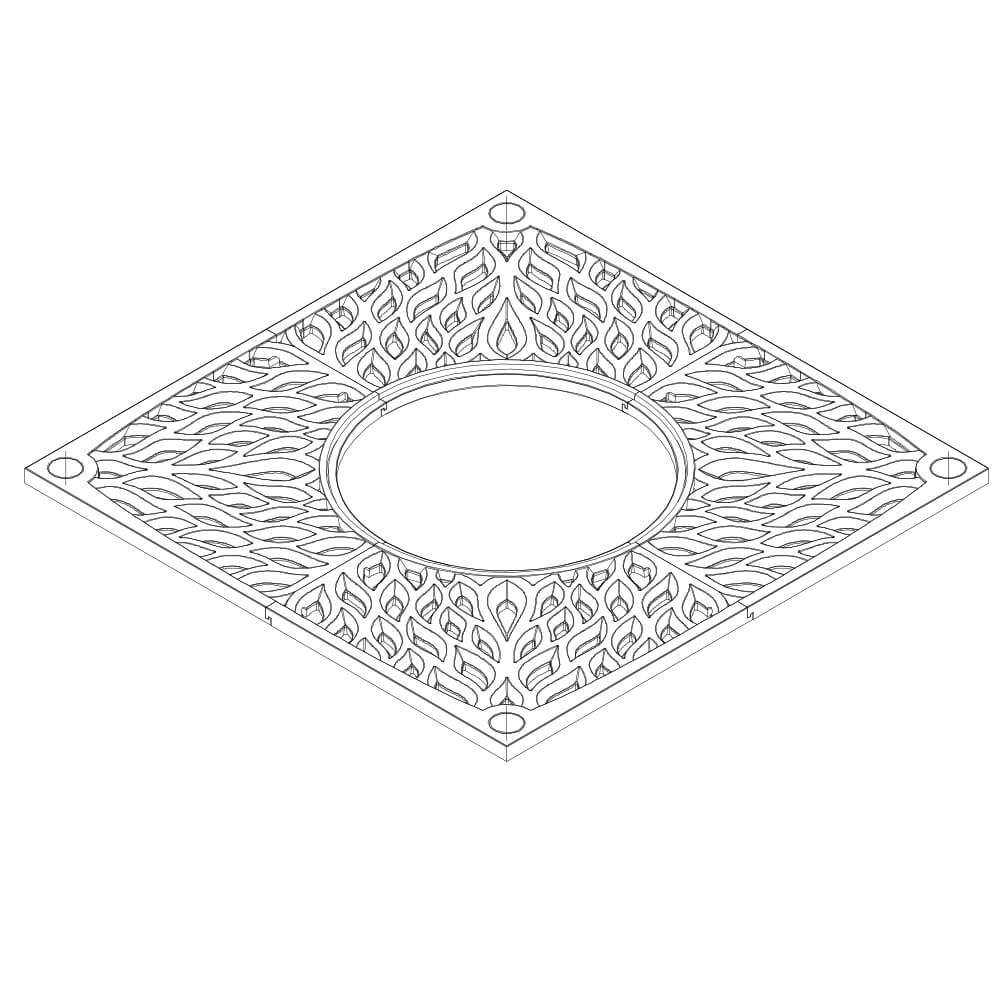 Приствольная решетка для дерева ZKING CRUST 2х2м Черная в Харцызске фото