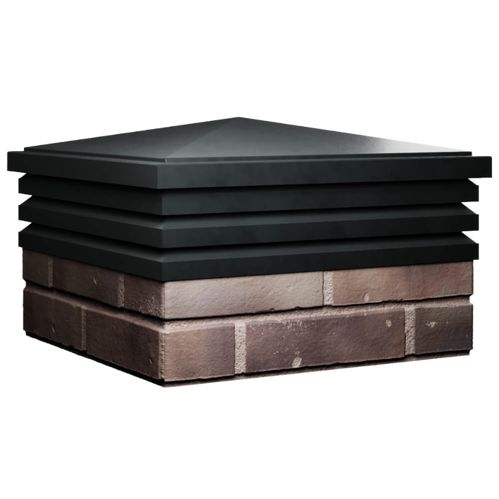 Колпак Zking Бона ХайТек Черный на столб 2х2 кирпича (513х513мм) в Харцызске фото