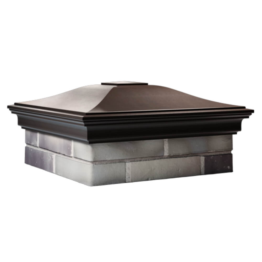 Колпак Zking Монблан Коричневый на столб 2х2 кирпича (515х515мм) в Харцызске фото
