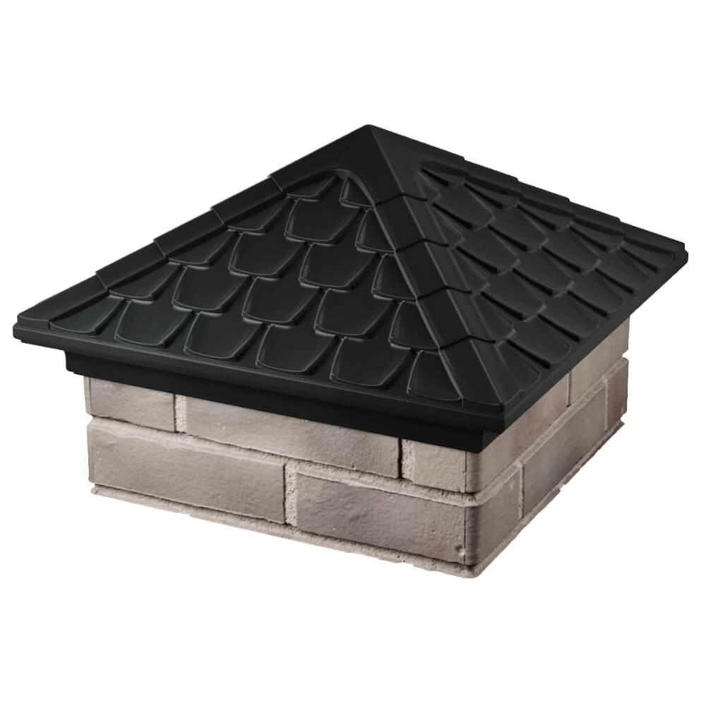 Колпак Zking Эльбрус Черный на столб 1.5х1.5 кирпича (385х385мм) в Харцызске фото