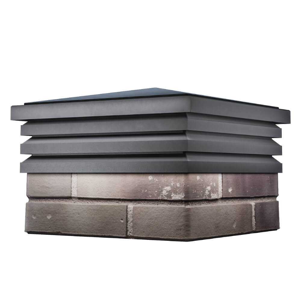 Колпак Zking Бона ХайТек Серый на столб 1.5х1.5 кирпича (385х385мм) в Харцызске фото