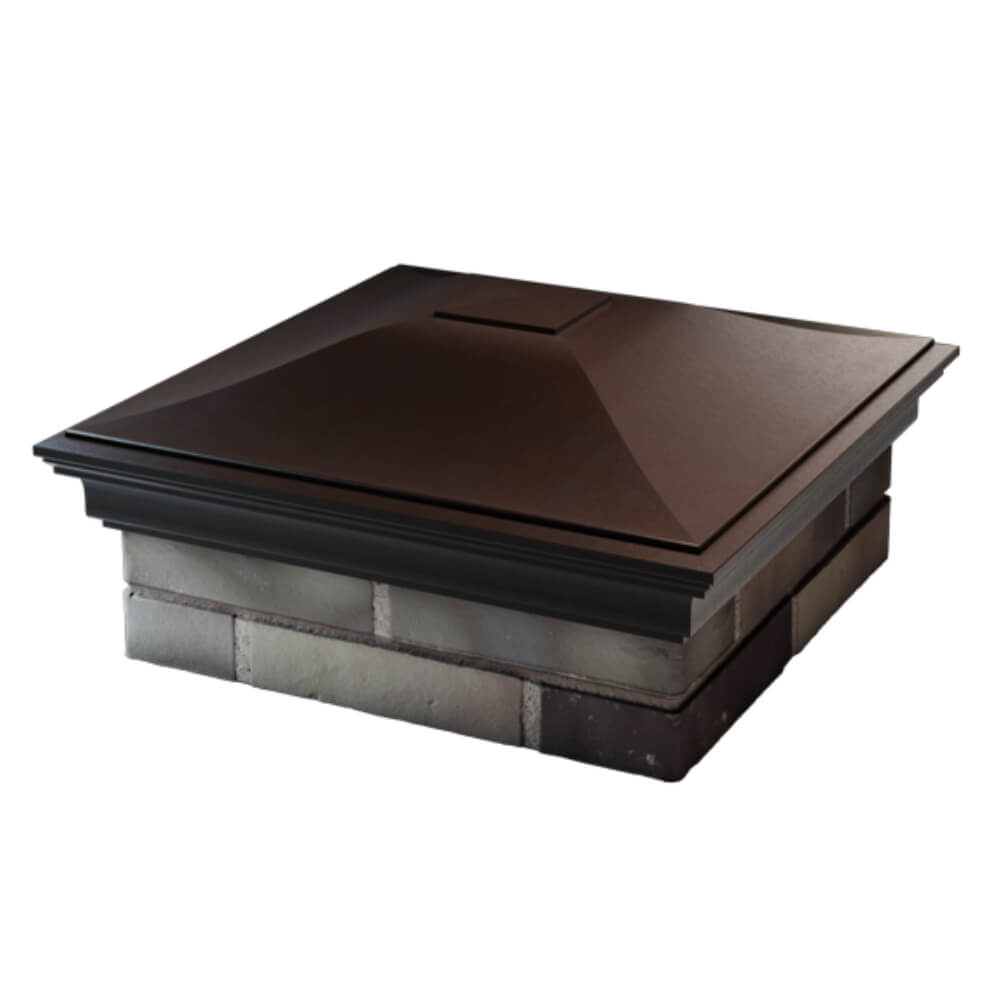 Колпак Zking Монблан Коричневый на столб 2х2 кирпича (515х515мм) в Харцызске фото