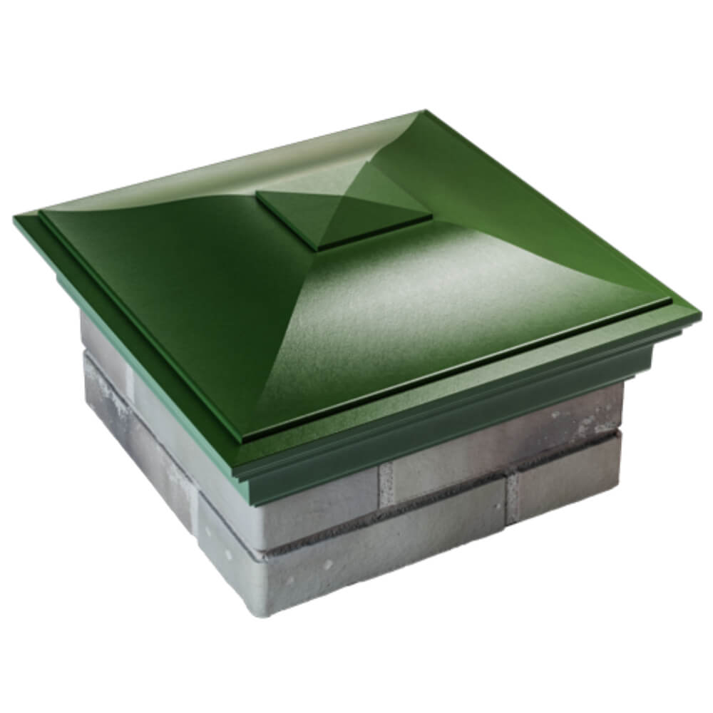 Колпак Zking Монблан Зеленый на столб 1.5х1.5 кирпича (385х385мм) в Харцызске фото
