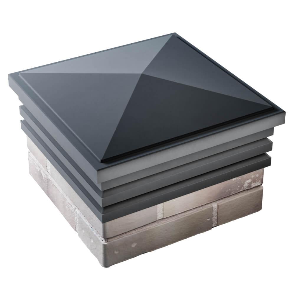 Колпак Zking Бона ХайТек Серый на столб 1.5х1.5 кирпича (385х385мм) в Харцызске фото