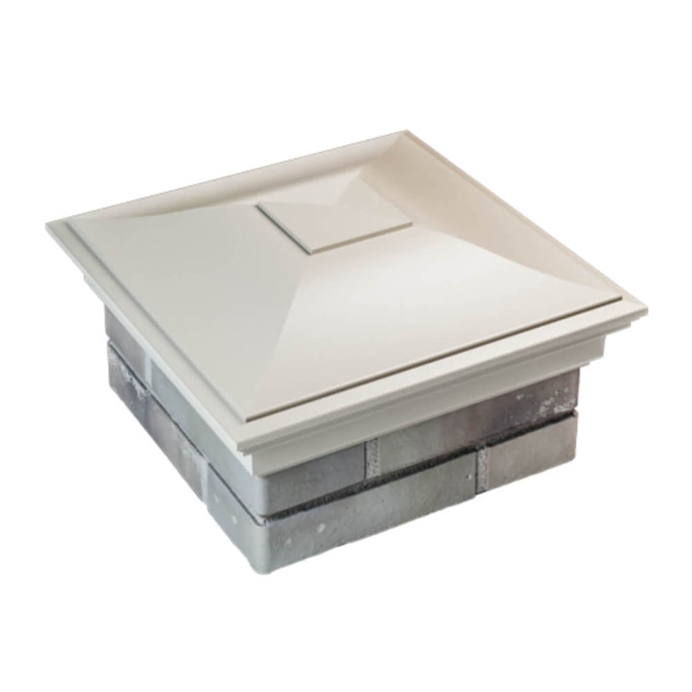 Колпак Zking Монблан Бежевый на столб 1.5х1.5 еврокирпича 0.7НФ (355х355мм) в Харцызске фото