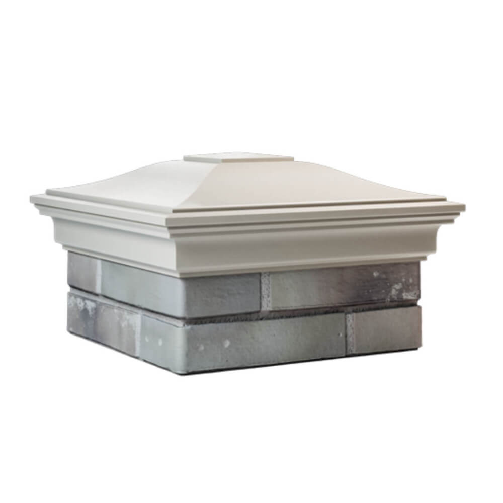 Колпак Zking Монблан Бежевый на столб 1.5х1.5 еврокирпича 0.7НФ (355х355мм) в Харцызске фото