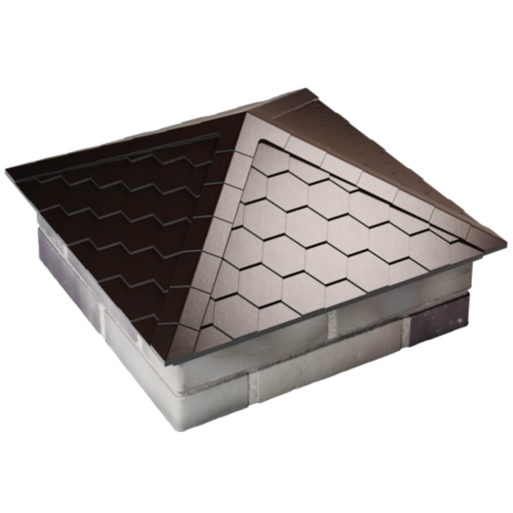 Колпак Zking Эверест Коричневый на столб 2х2 кирпича (535х535мм) Харцызск фото
