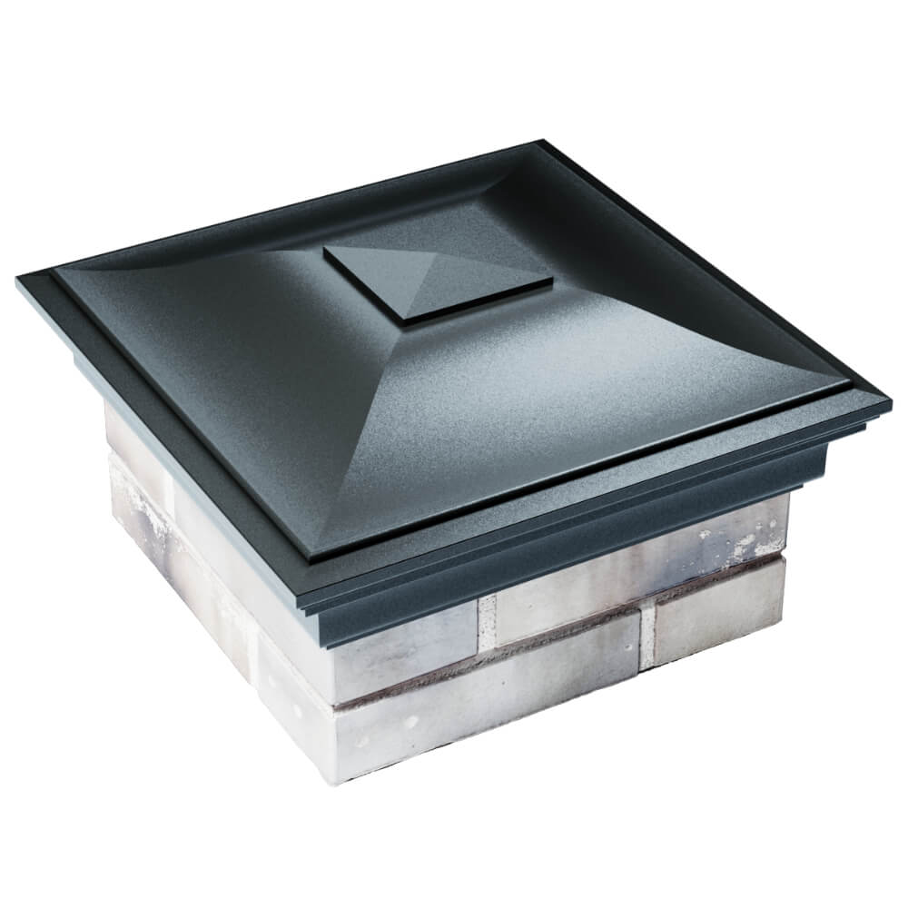 Колпак Zking Монблан Черный на столб 1.5х1.5 кирпича (385х385мм) в Харцызске фото