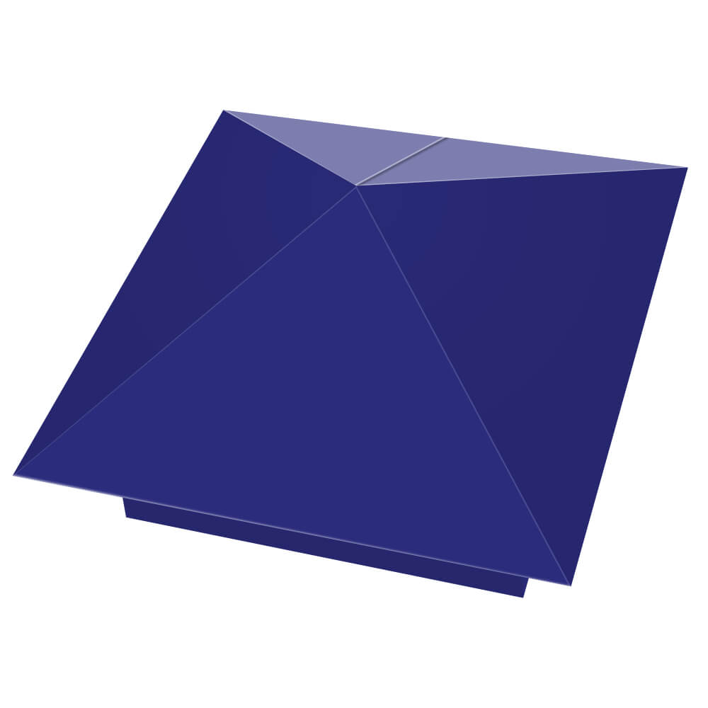 Колпак металлический 400х400мм RAL5002 Синий Ультрамарин заборный Харцызск фото