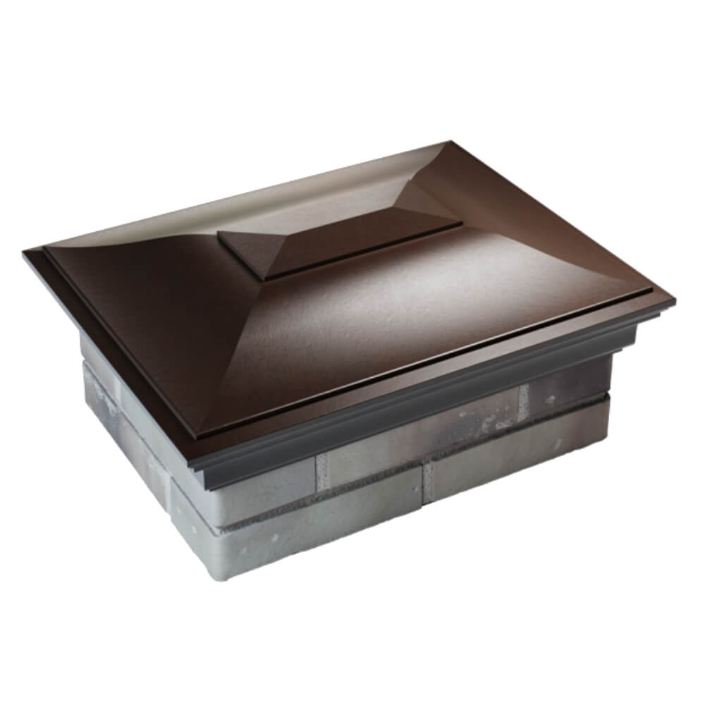 Колпак Zking Монблан Коричневый на столб 2х1.5 кирпича (515х385мм) Харцызск фото