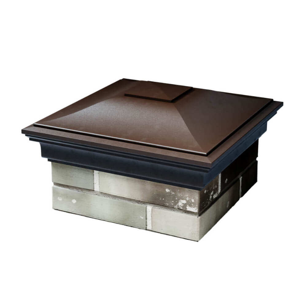 Колпак Zking Монблан Коричневый на столб 1.5х1.5 еврокирпича 0.7НФ (355х355мм) в Харцызске фото