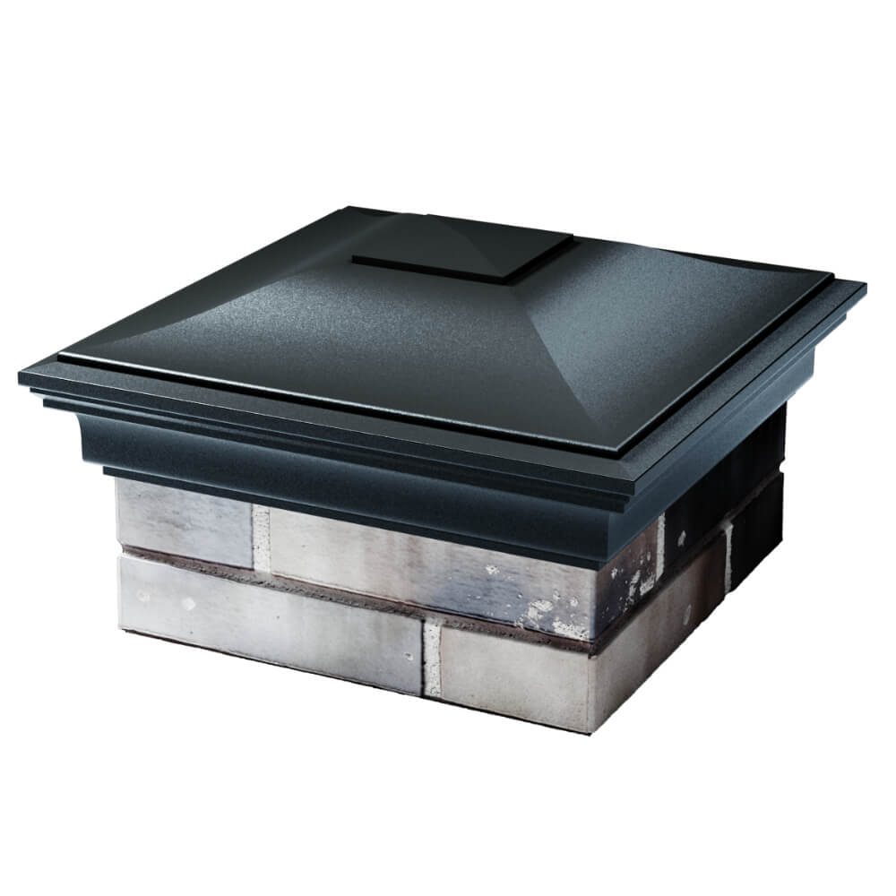 Колпак Zking Монблан Черный на столб 1.5х1.5 кирпича (385х385мм) в Харцызске фото