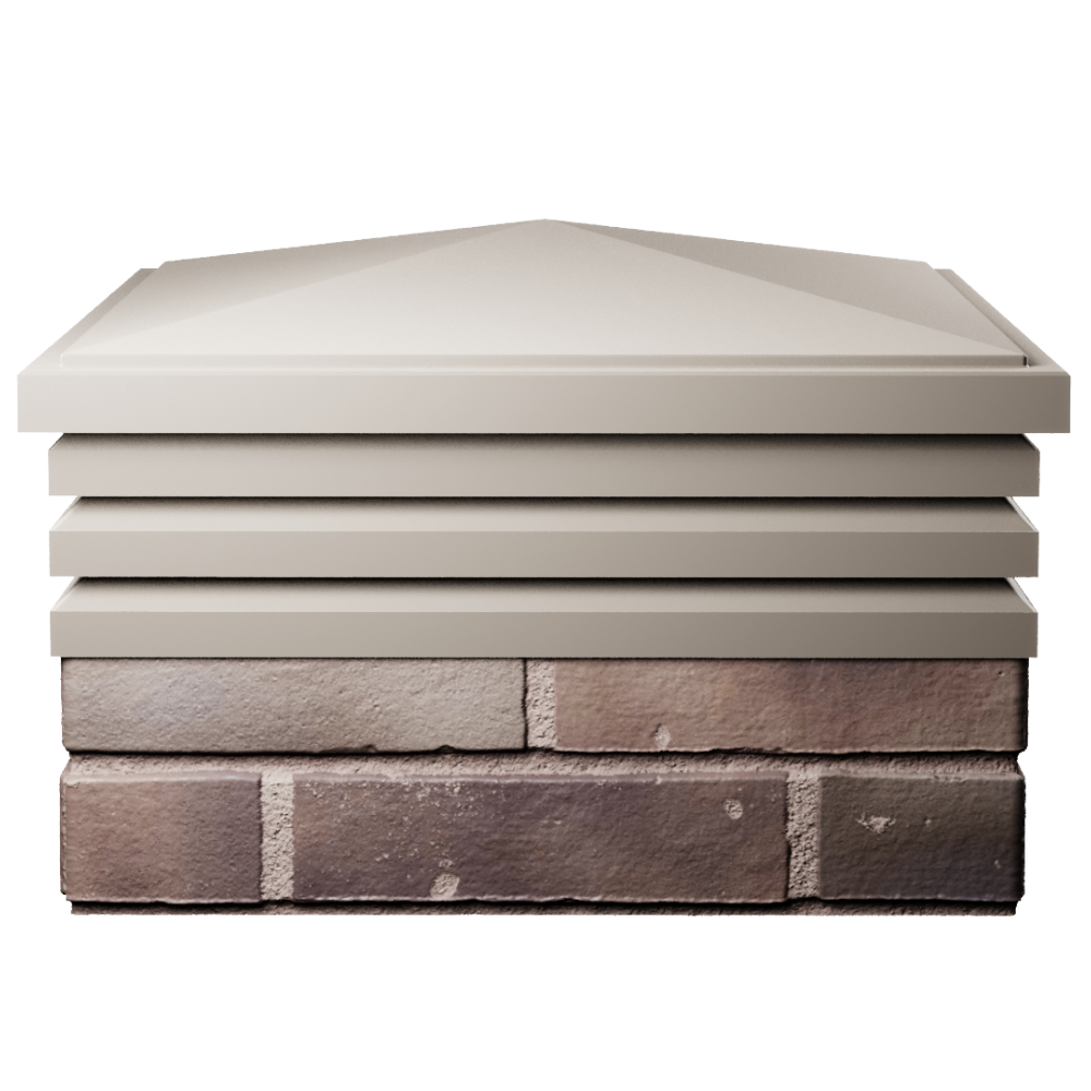 Колпак Zking Бона ХайТек Бежевый на столб 2х2 кирпича (513х513мм) Харцызск фото