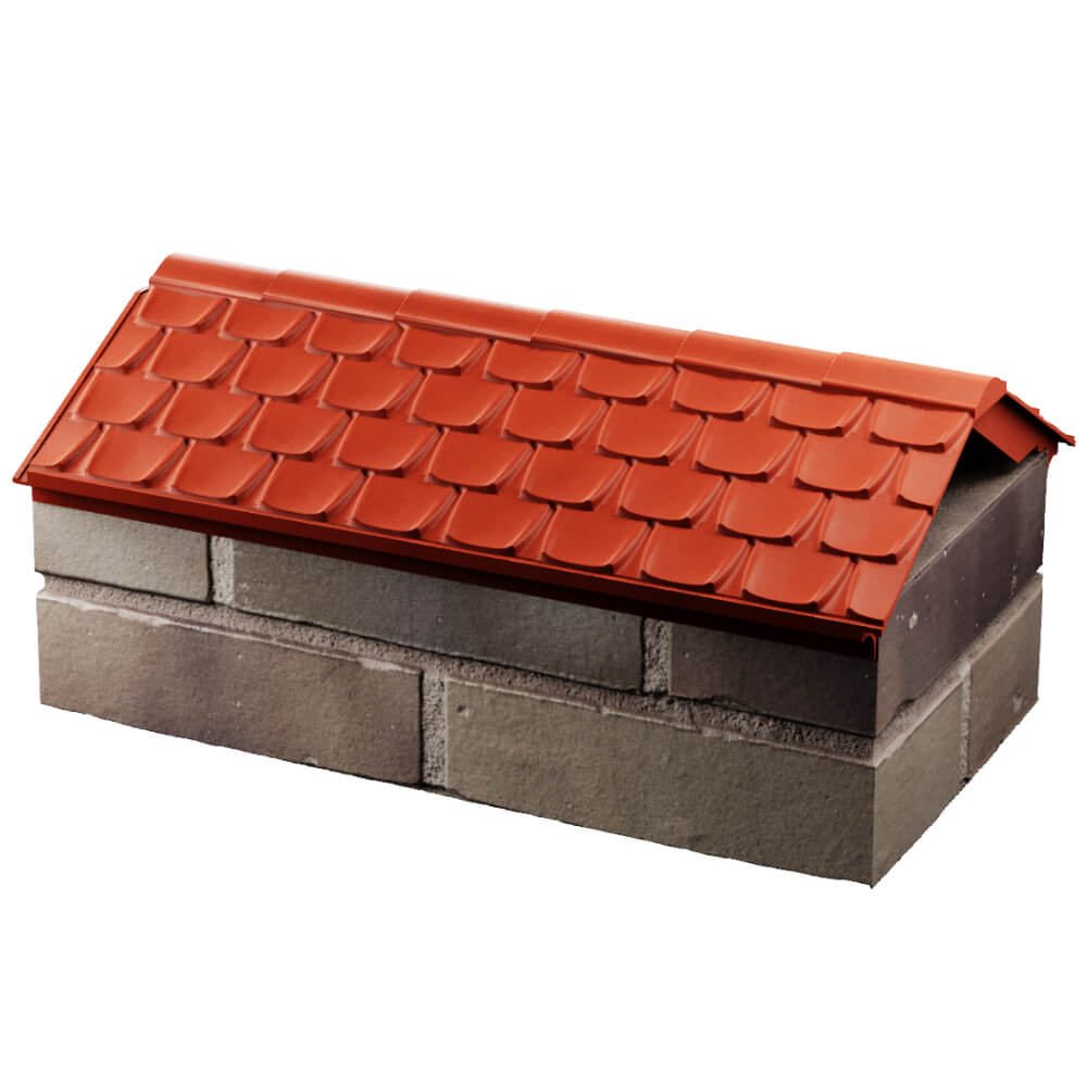 Парапет Zking Эльбрус Красный с посадкой на 1 кирпич (255мм) в Харцызске фото