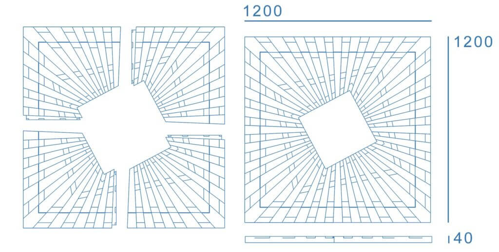Приствольная решетка для дерева ZKING ATMOSPHERE 1.2х1.2м Черная в Харцызске фото