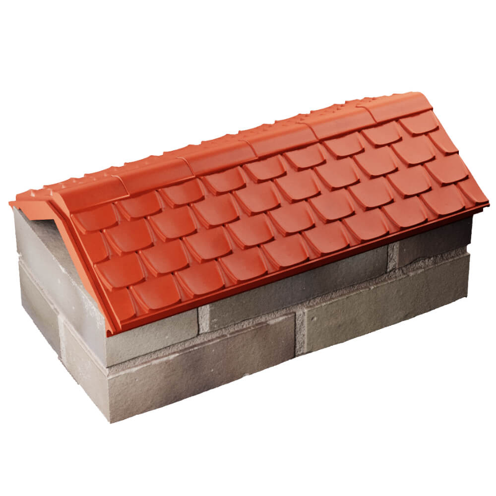 Парапет Zking Эльбрус Красный с посадкой на 1 кирпич (255мм) в Харцызске фото
