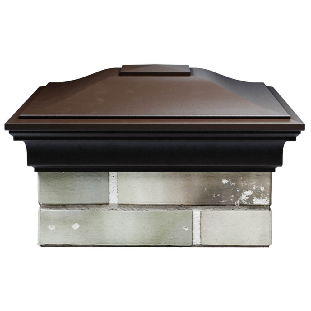 Колпак Zking Монблан Коричневый на столб 1.5х1.5 кирпича (385х385мм) Харцызск фото