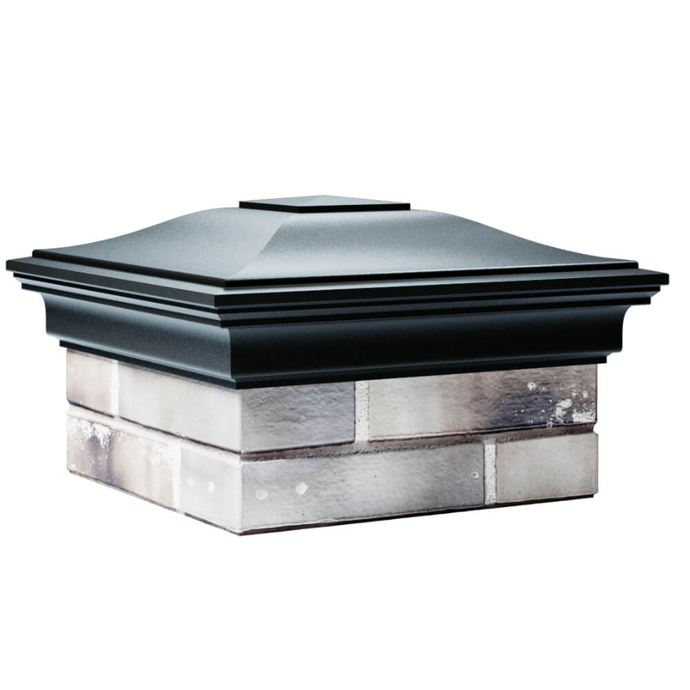 Колпак Zking Монблан Черный на столб 1.5х1.5 кирпича (385х385мм) в Харцызске фото