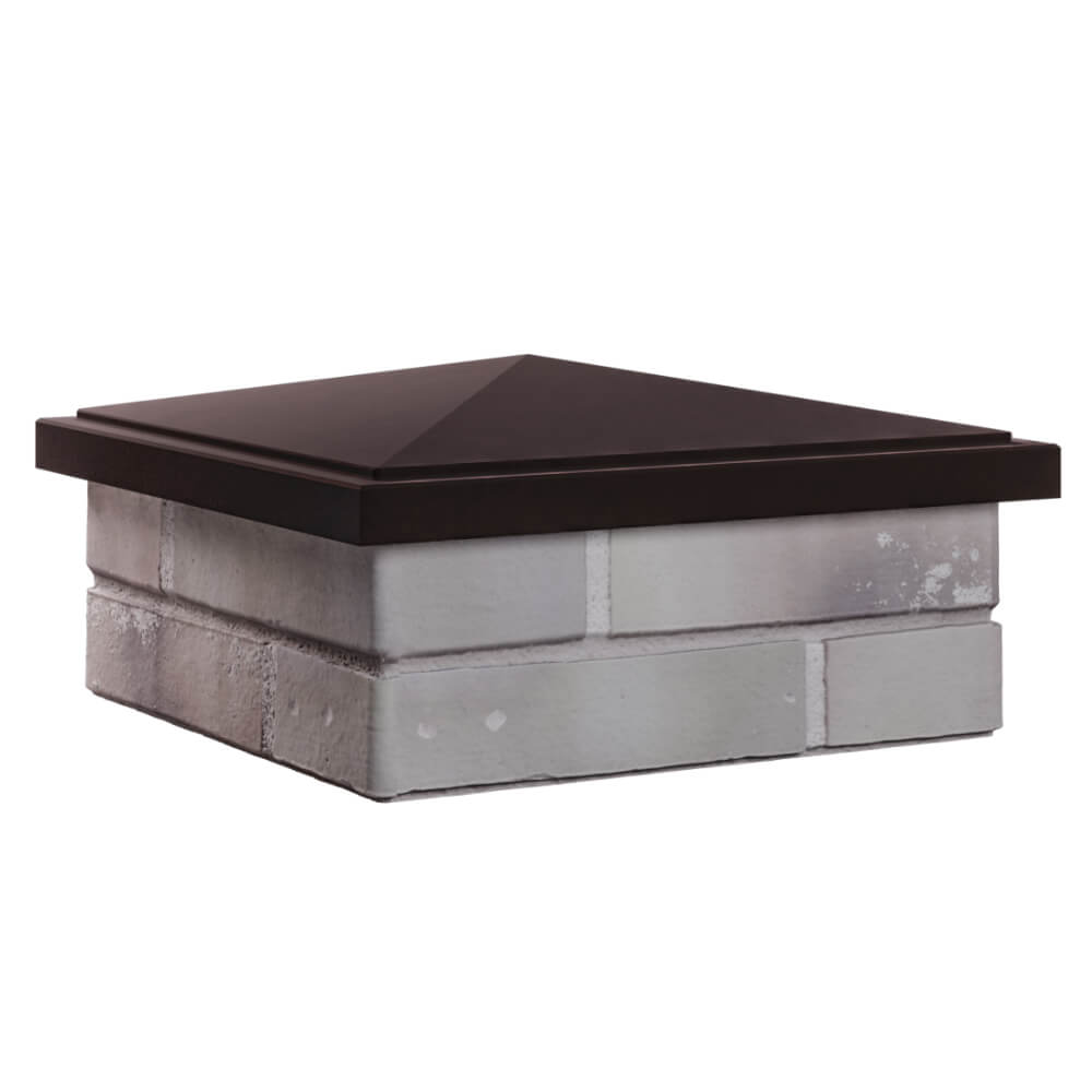 Колпак Zking БонаМоно Коричневый на столб 1.5х1.5 кирпича (385х385, 400х400мм) в Харцызске фото