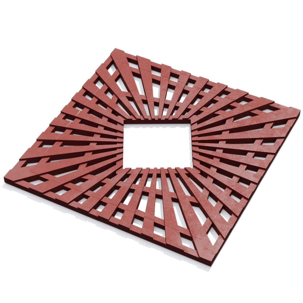 Приствольная решетка для дерева ZKING ATMOSPHERE 1.2х1.2м Красная в Харцызске фото