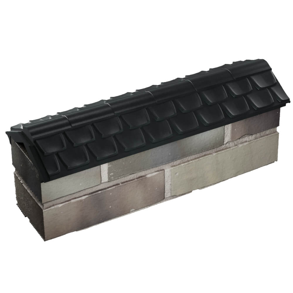 Парапет Zking Эльбрус Черный с посадкой на 0.5 кирпича (130мм) в Харцызске фото