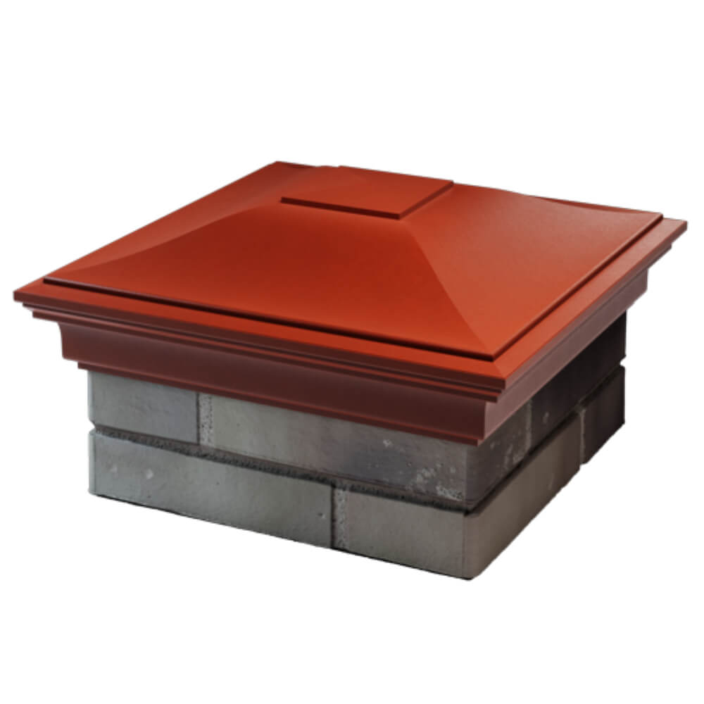 Колпак Zking Монблан Красный на столб 1.5х1.5 кирпича (385х385мм) в Харцызске фото