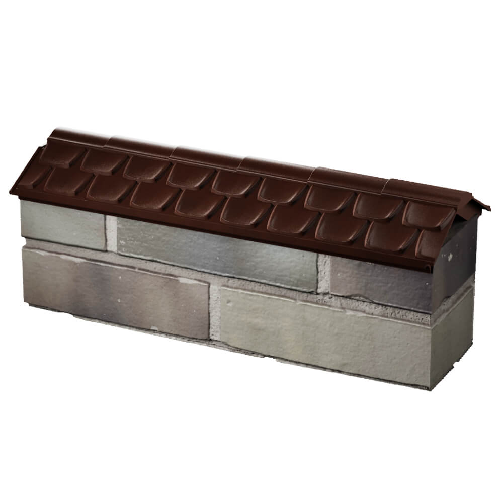 Парапет Zking Эльбрус Коричневый с посадкой на 0.5 кирпича (130мм) в Харцызске фото