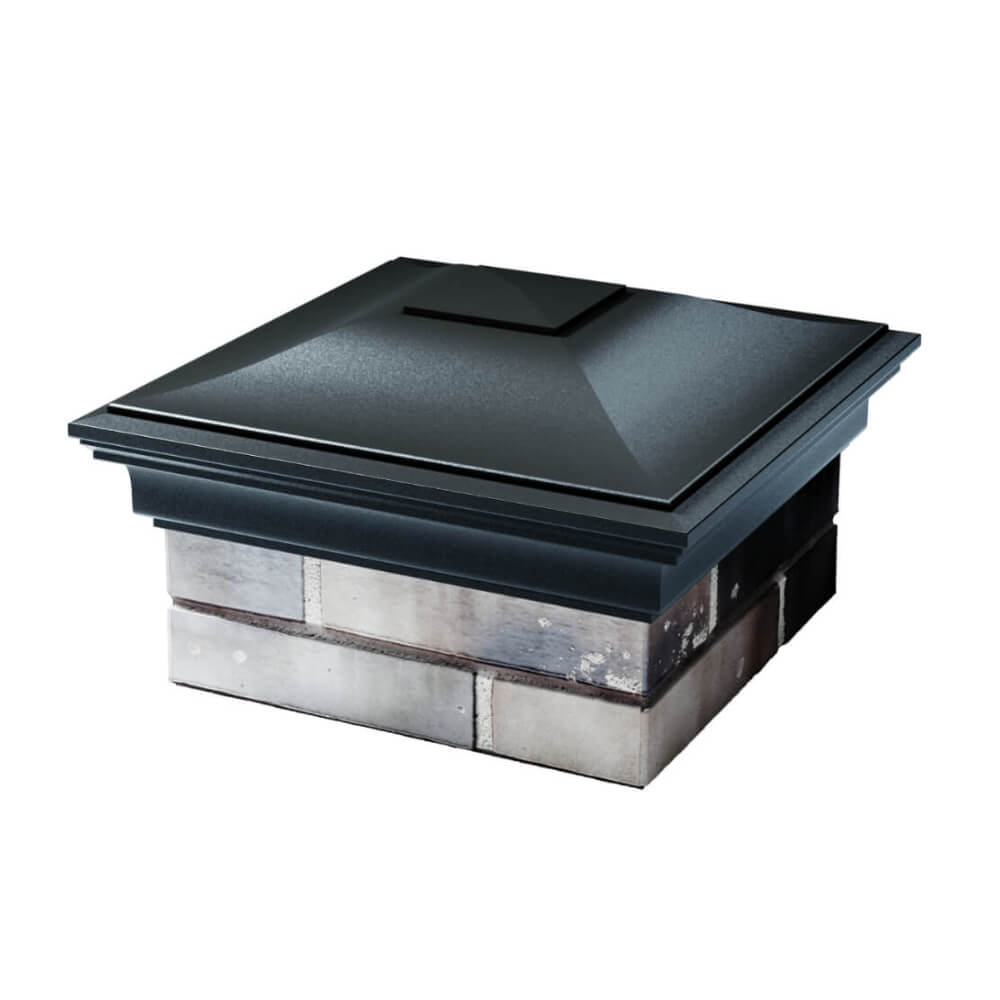 Колпак Zking Монблан Черный на столб 1.5х1.5 еврокирпича 0.7НФ (355х355мм) в Харцызске фото