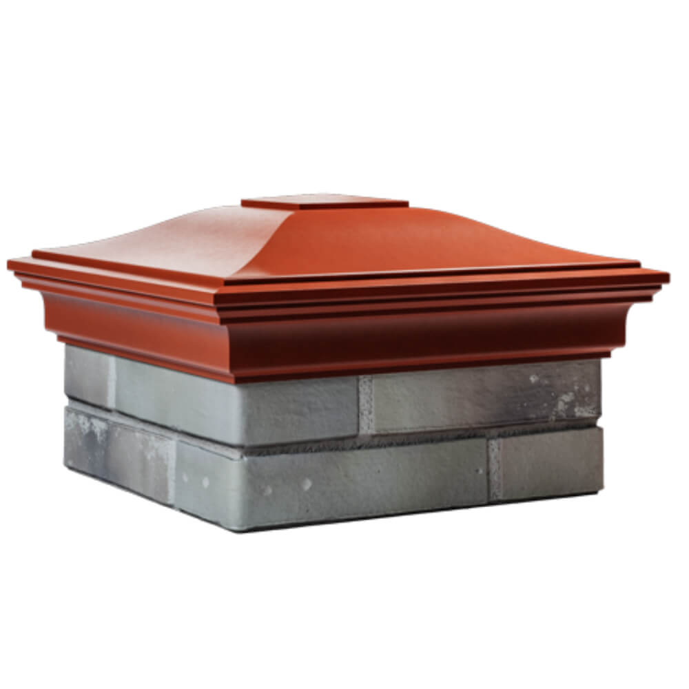 Колпак Zking Монблан Красный на столб 1.5х1.5 кирпича (385х385мм) в Харцызске фото