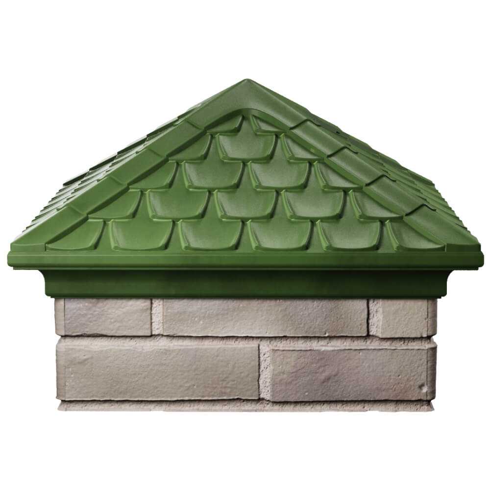 Колпак Zking Эльбрус Зеленый на столб 1.5х1.5 кирпича (385х385мм) Харцызск фото